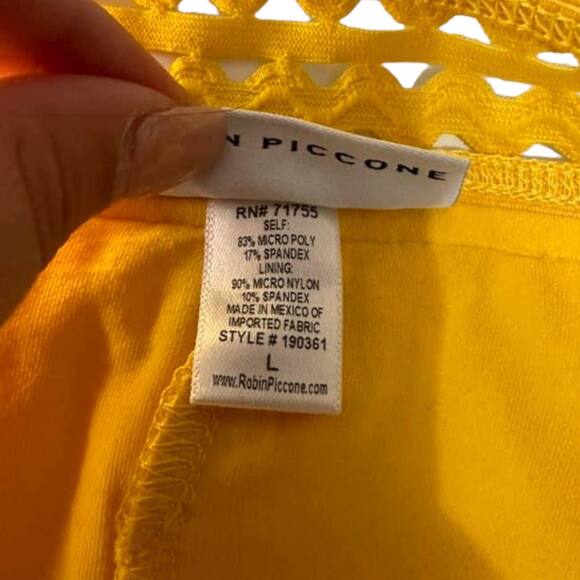 Robin Piccone Chira‎ Tie Side Hipster Bikini sun glow Bottom L NEW #190361 - Picture 5 of 7